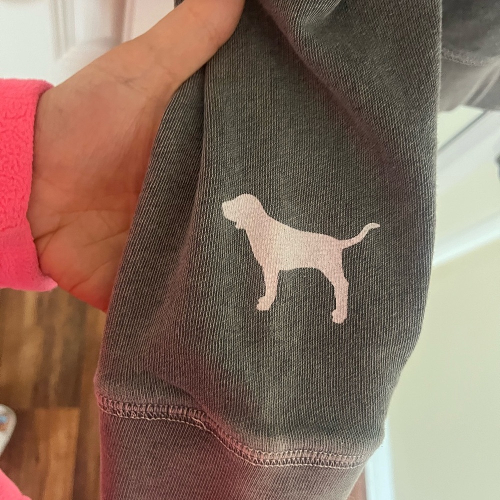 Victoria's Secret Gray Sweater with White Numbers - Picture 2 of 4